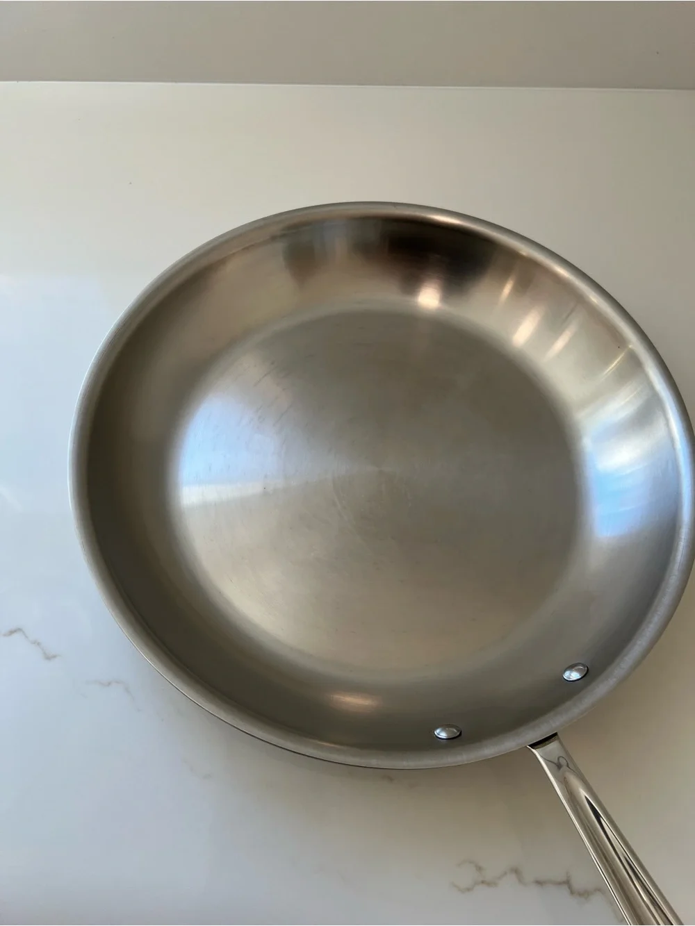 All-Clad 12 inch stainless steel frying pan with lid- used